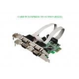 CẠC PCI EXpress -> 4 Com 9 (rs232) 
